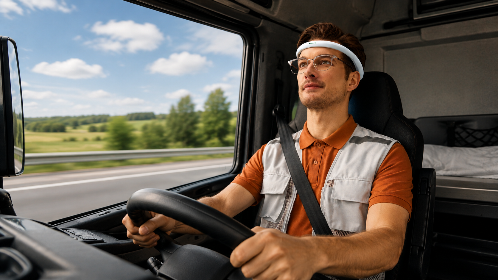 Driver using FocusLane in a vehicle cabin